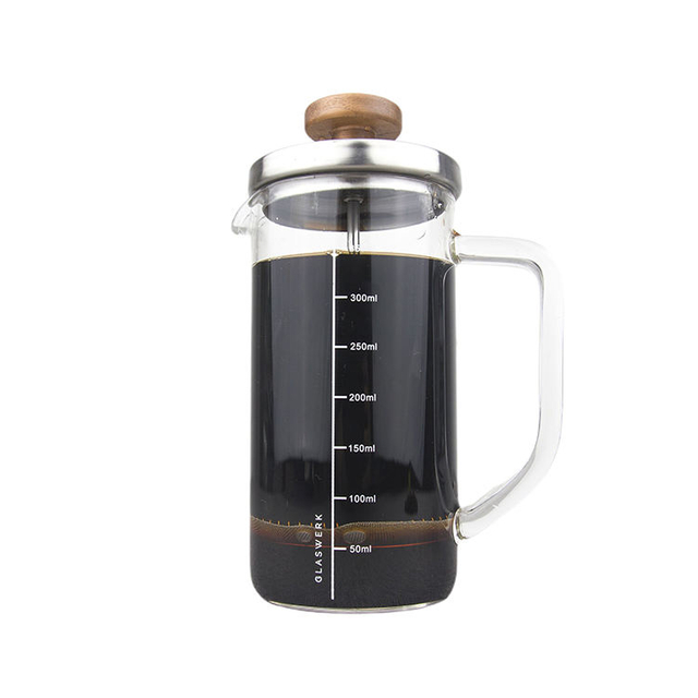 I-TOP GFP11 Amazon Hot Sale Black 350ml Mini Portable French Press صانع القهوة صانع الشاي مع غطاء