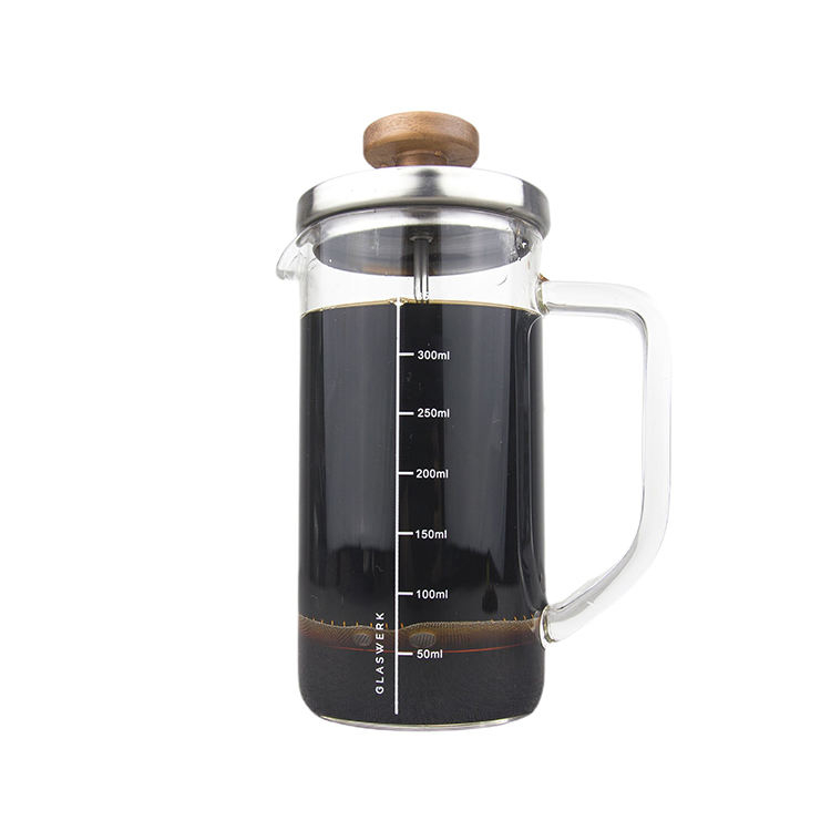 I-TOP GFP11 Amazon Hot Sale Black 350ml Mini Portable French Press صانع القهوة صانع الشاي مع غطاء