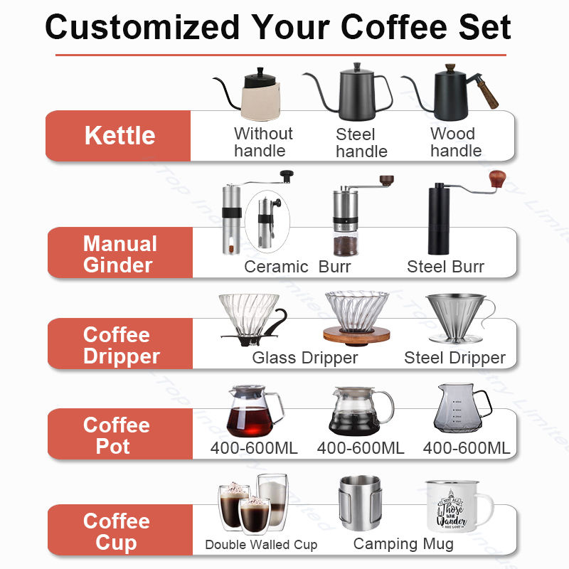 9-in-1 Coffee Kit V60 Coffee Set مجموعة ملحقات القهوة المحمولة مع حقيبة محمولة بسحاب