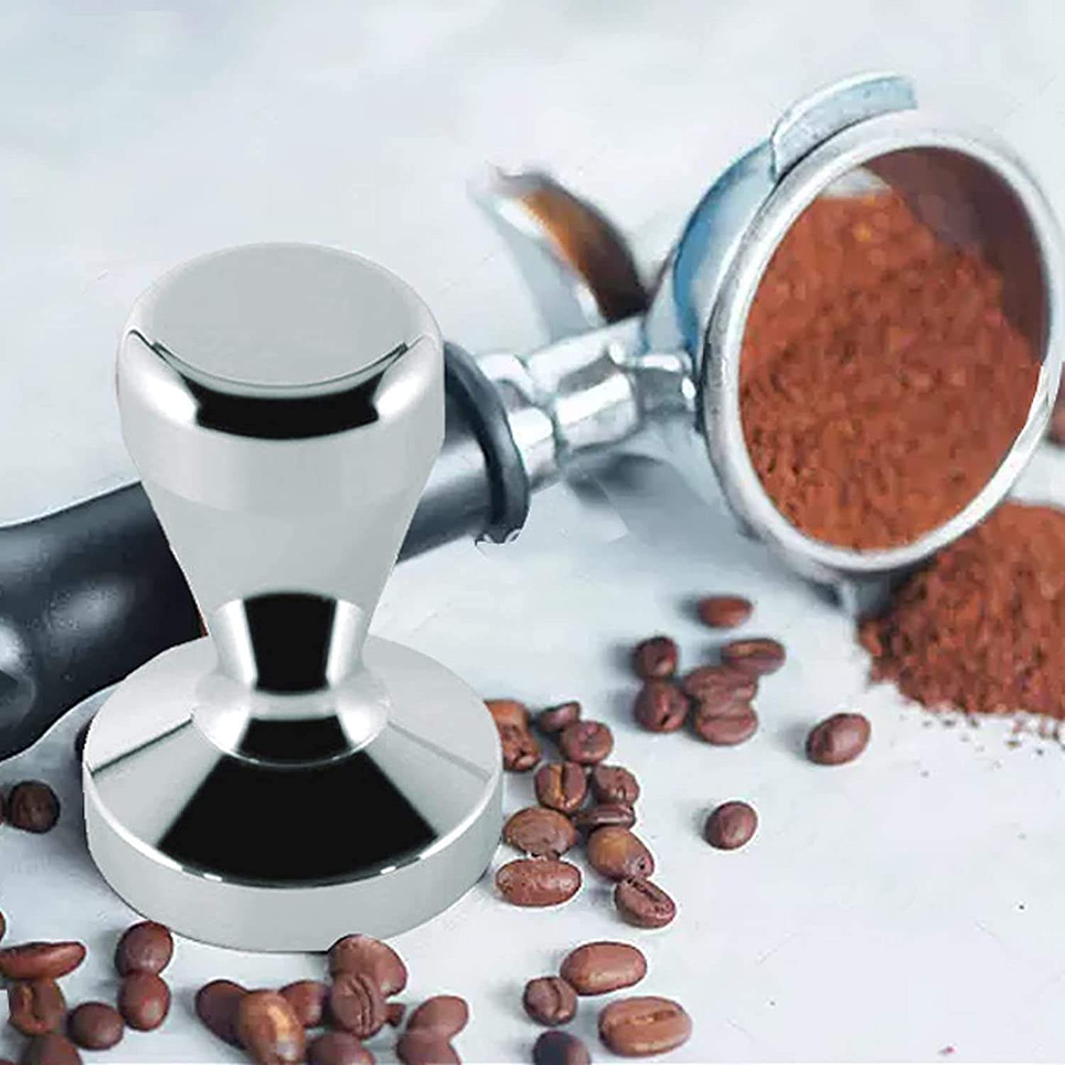 مكبس قهوة من الفولاذ المقاوم للصدأ Barista Espresso Tamper 51mm.53mm.58mm Base Coffee Bean Press ، Espresso Coffee Tamper