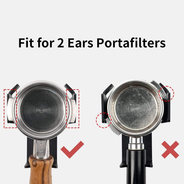 رف قهوة Portafilter مثبت على الحائط حامل إسبريسو بورتافيلتر متين لحامل الأذن 58 مم 51 مم