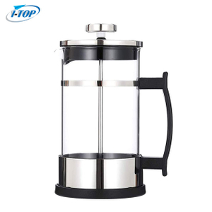 I-TOP GFP13 عينة مجانية 600 مل 800 مل 1000 مل سعر منخفض دروبشيبينغ صانع القهوة Cafetiere المقاوم للصدأ الزجاج القهوة الفرنسية الصحافة