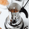وعاء موكا من الفولاذ المقاوم للصدأ Inox 18/8 Espresso Maker Mocha Pot Heat Induction متوفر بمقبض من النايلون