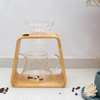 حامل منقط قهوة من خشب البامبو مزدوج يسكب فوق حامل القهوة PourOver حامل التنقيط