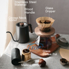 حار بيع صب أكثر من مجموعة V60 القهوة كيت البسيطة الفولاذ المقاوم للصدأ المحمولة اليد حبوب البن دليل مطحنة القهوة بالجملة