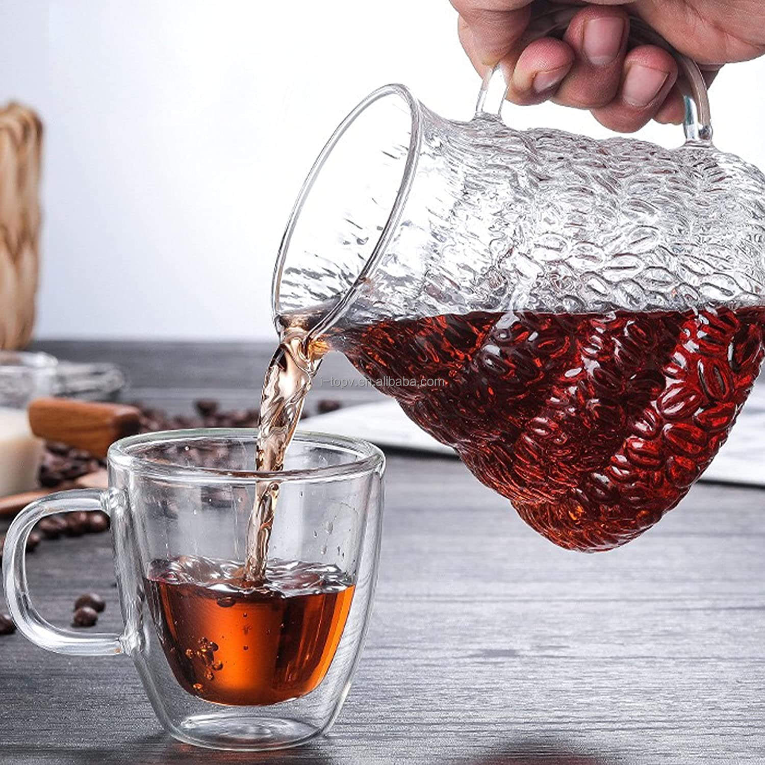 مجموعة صُنع القهوة مع فلتر Apace Living مع كوب قياس القهوة ومنقط قهوة أنيق من الفلين مع إبريق زجاجي
