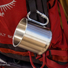 carabiner mug بالجملة مزدوج الجدار الفولاذ المقاوم للصدأ فنجان القهوة التخييم البهلوانات مع Carabiner Mug