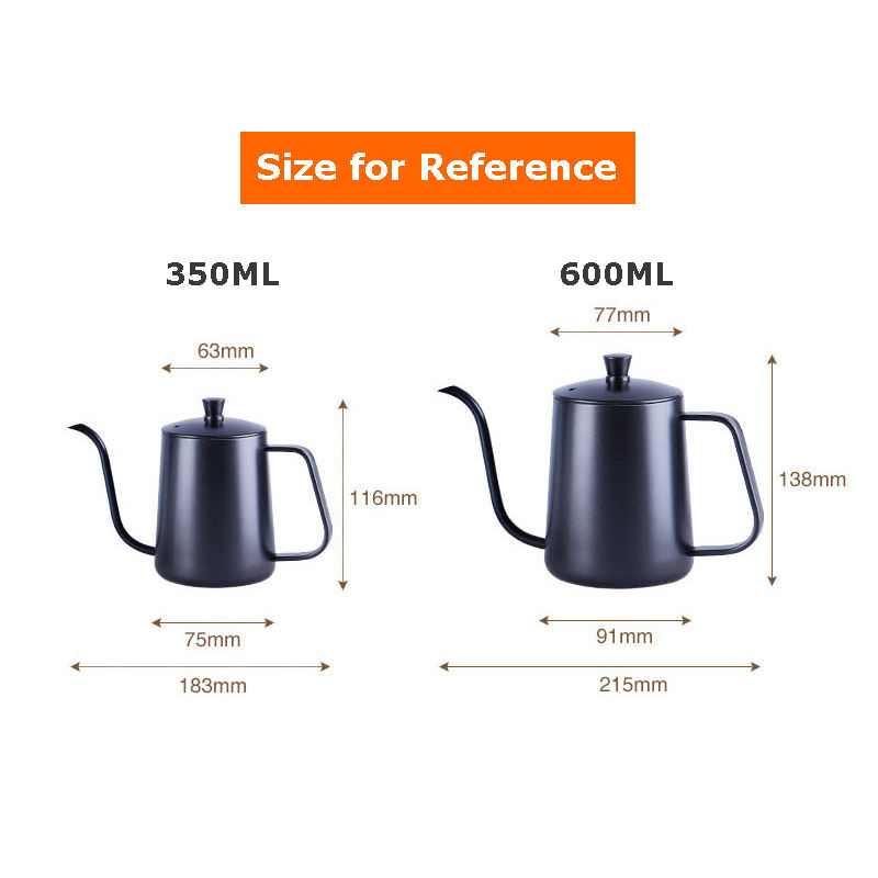 ترقية 600 مل من الفولاذ المقاوم للصدأ باريستا صب فوق القهوة غلاية إبريق الشاي مع Gooseneck Espresso صانع القهوة