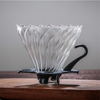 حار بيع القهوة المنقط V60 فلتر القهوة الزجاجي المقاوم للحرارة لفنجان تخمير القهوة باريستا 2-4Cups