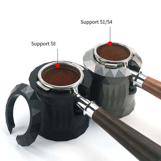 51/53/54/58 مللي متر حامل عبث القهوة Espresso Portafilter Holder Rack سبائك الألومنيوم قابل للتعديل ماكينة القهوة باريستا مقهى أداة
