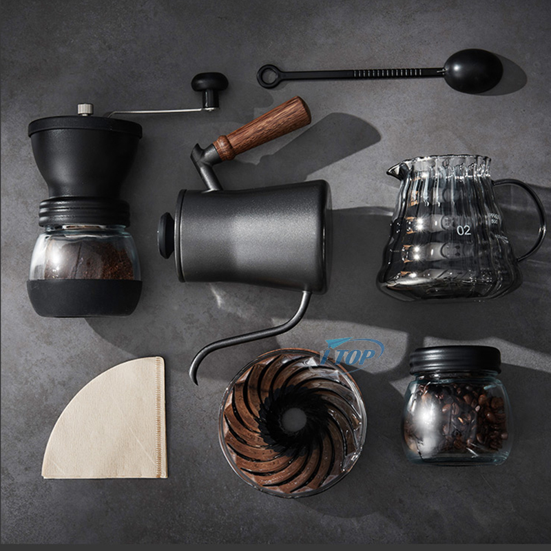 v60 outdoor modern manual drip travel bag gift box packing grinder pot غلاية صب أكثر من مجموعة صانعة القهوة