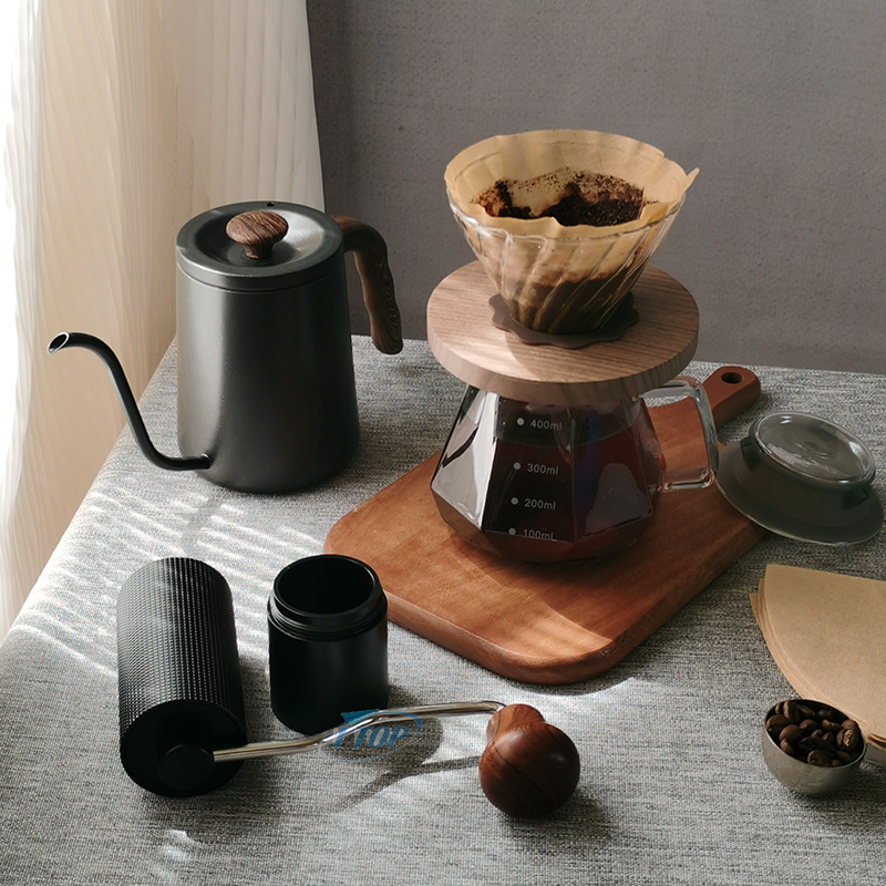 V60 مجموعة القهوة مطحنة القهوة المنقط مرشح غلاية حقيبة السفر هدية مجموعة أدوات باريستا مجموعة هدايا قهوة اسبريسو