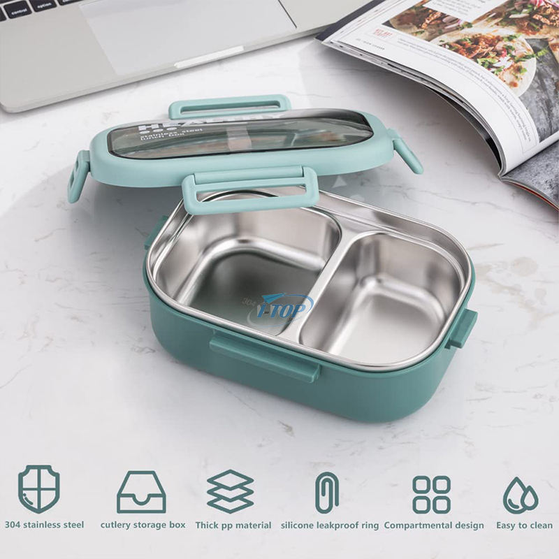 470 مللي Home BPA صندوق غداء مجاني للأطفال مانع للتسرب من الفولاذ المقاوم للصدأ أوعية طعام حرارية بينتو مع حقيبة