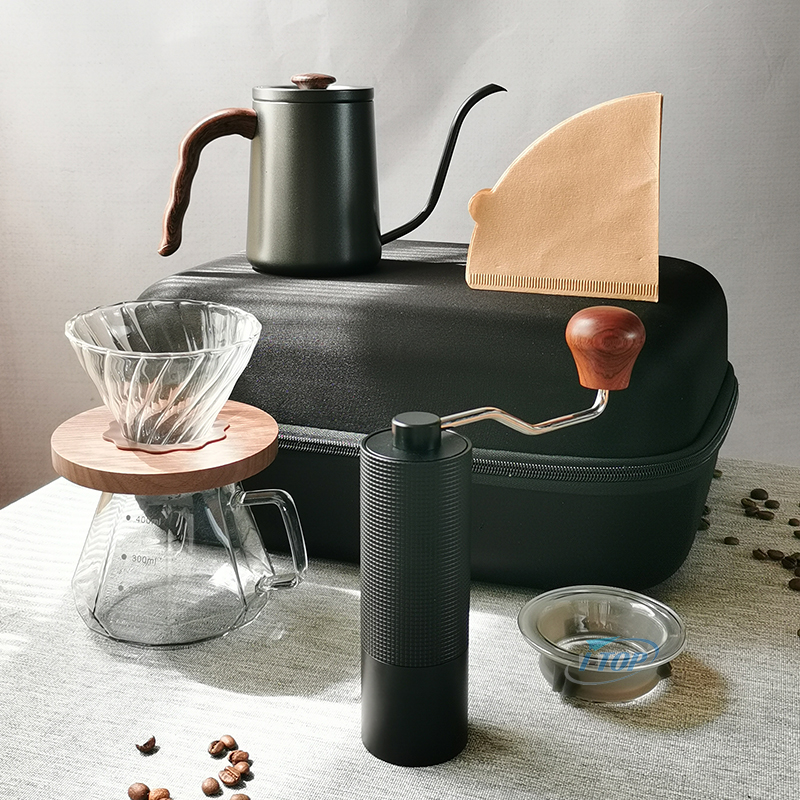 V60 مجموعة القهوة مطحنة القهوة المنقط مرشح غلاية حقيبة السفر هدية مجموعة أدوات باريستا مجموعة هدايا قهوة اسبريسو