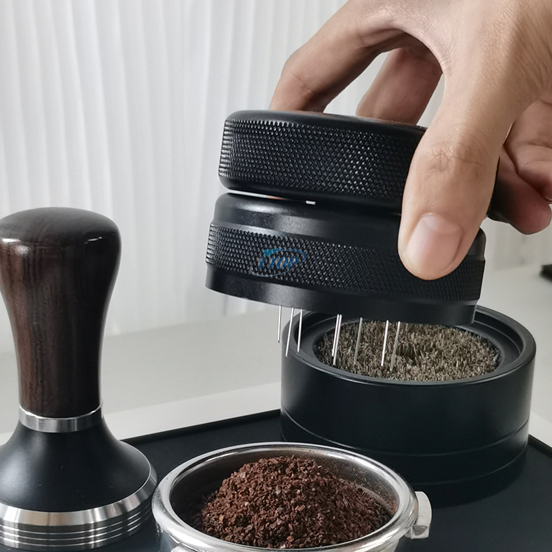 أداة تحريك قهوة الإسبريسو باريستا إبرة تحريك لتوزيع الإسبريسو بشكل طبيعي
